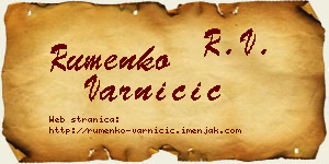 Rumenko Varničić vizit kartica